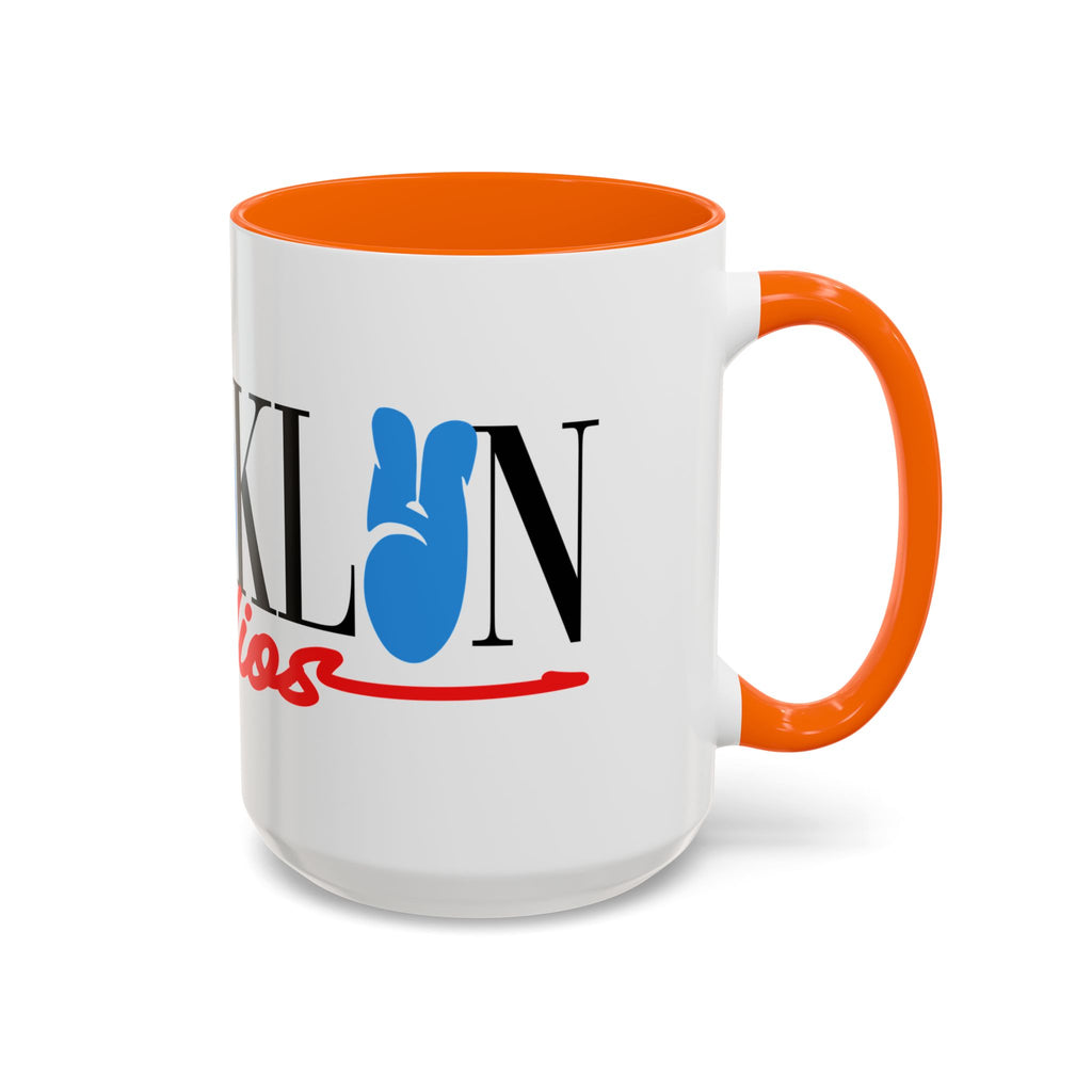 Accent Coffee Mug —Afrooklyn Studios Logo Pink-Accent Ceramic Coffee Mug (11oz/15oz)