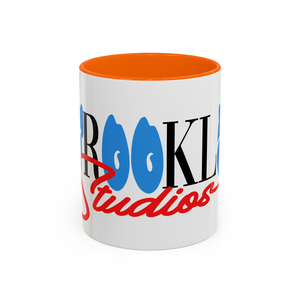 Accent Coffee Mug —Afrooklyn Studios Logo Pink-Accent Ceramic Coffee Mug (11oz/15oz)