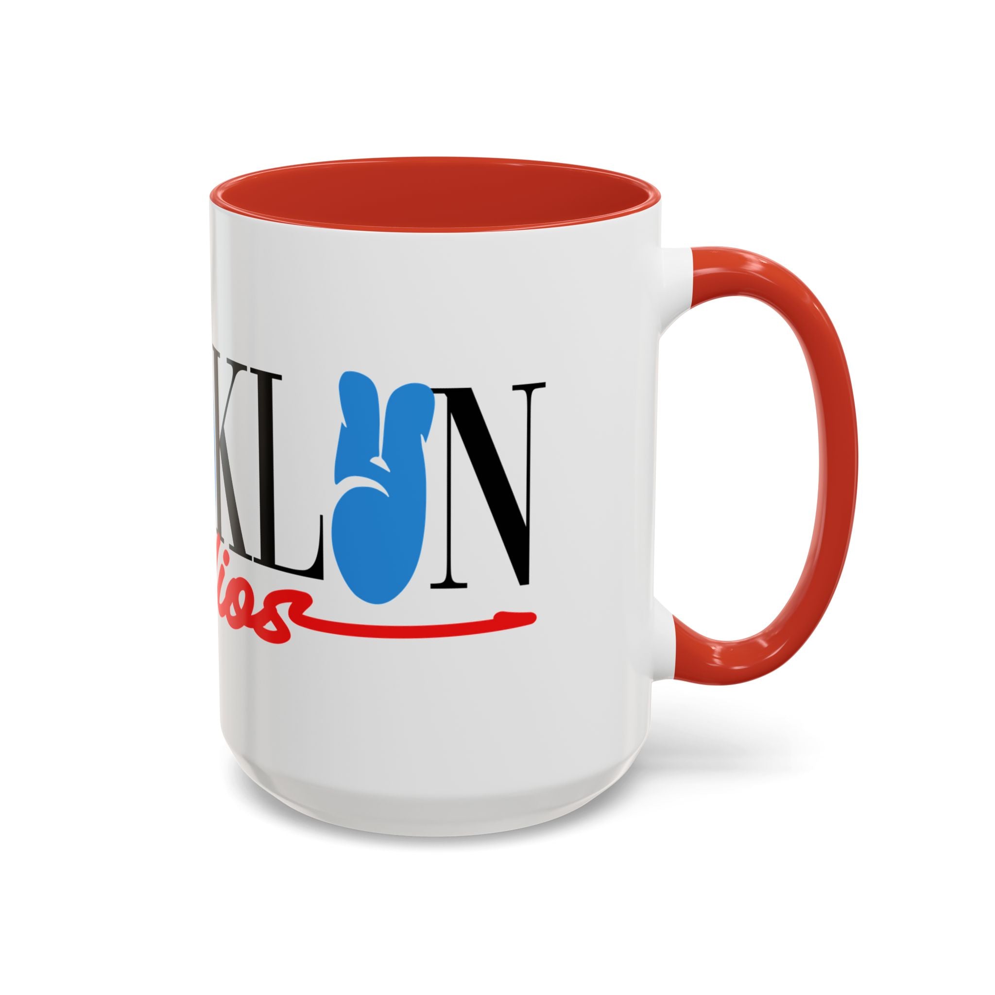 Accent Coffee Mug —Afrooklyn Studios Logo Pink-Accent Ceramic Coffee Mug (11oz/15oz)