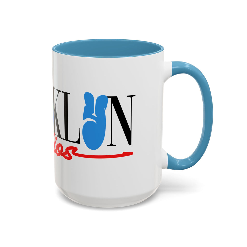 Accent Coffee Mug —Afrooklyn Studios Logo Pink-Accent Ceramic Coffee Mug (11oz/15oz)