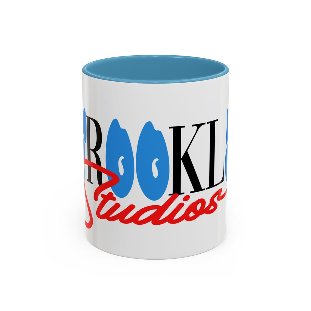 Accent Coffee Mug —Afrooklyn Studios Logo Pink-Accent Ceramic Coffee Mug (11oz/15oz)