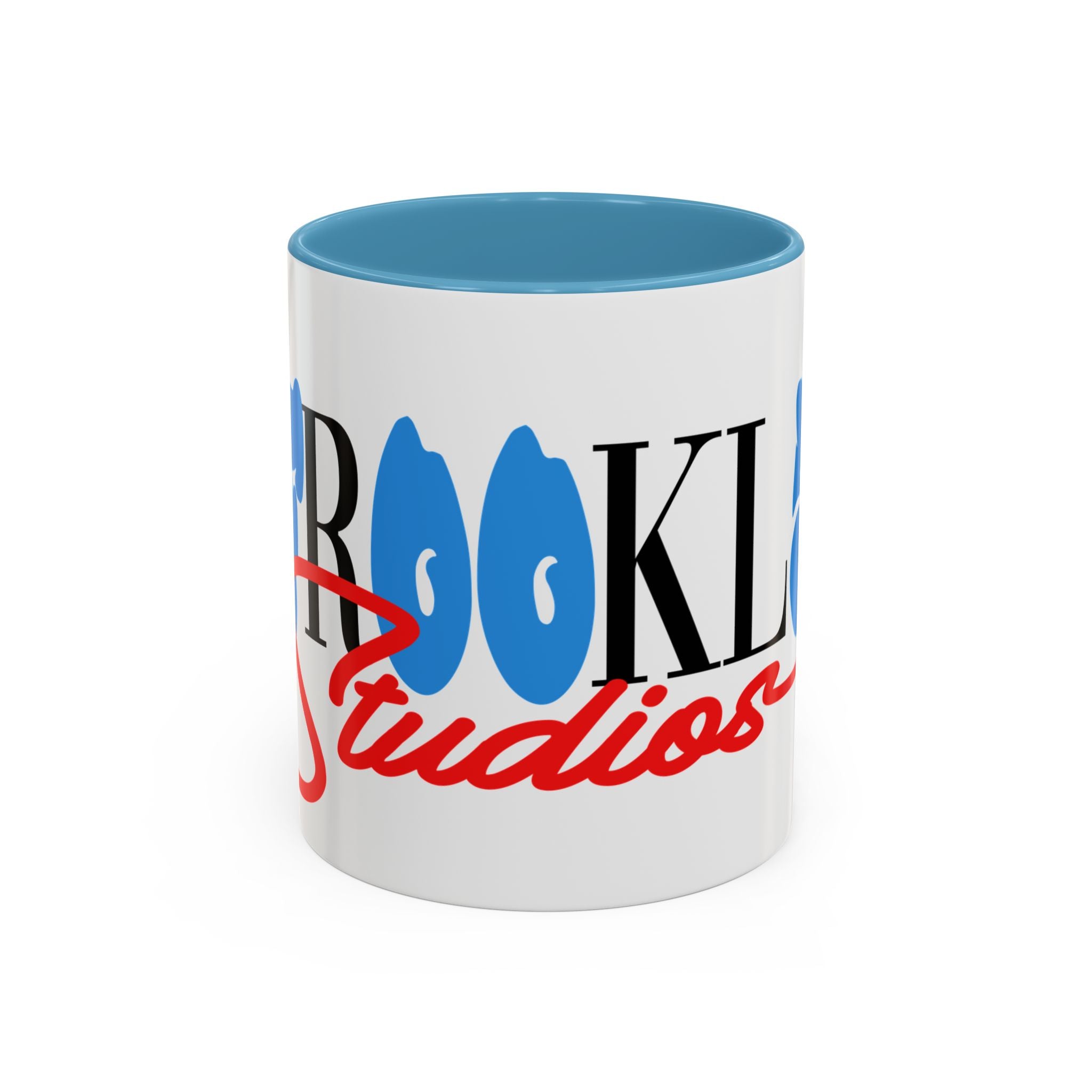 Accent Coffee Mug —Afrooklyn Studios Logo Pink-Accent Ceramic Coffee Mug (11oz/15oz)