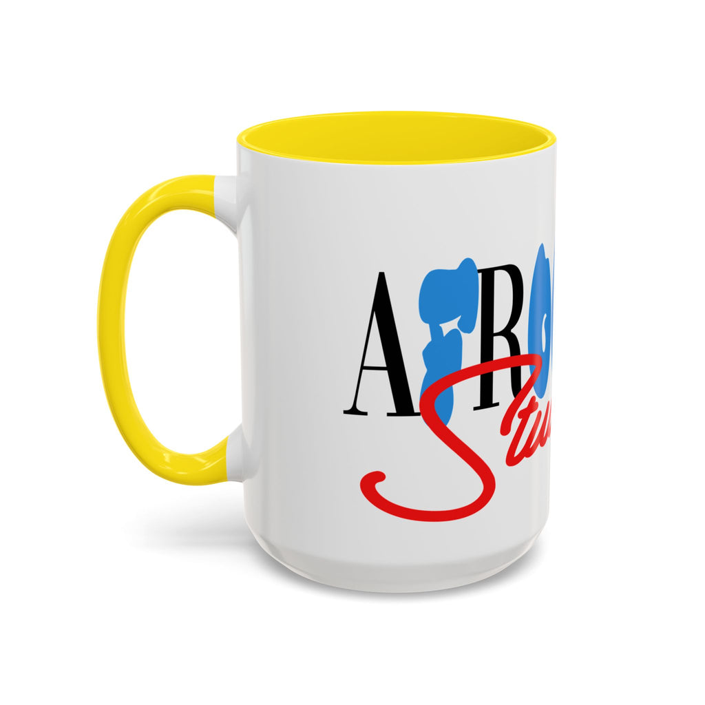 Accent Coffee Mug —Afrooklyn Studios Logo Pink-Accent Ceramic Coffee Mug (11oz/15oz)