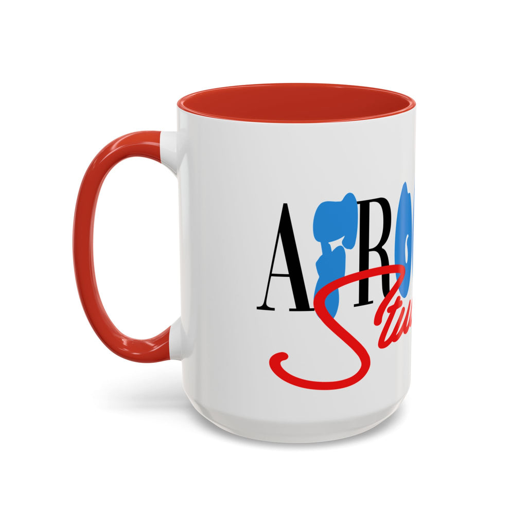 Accent Coffee Mug —Afrooklyn Studios Logo Pink-Accent Ceramic Coffee Mug (11oz/15oz)
