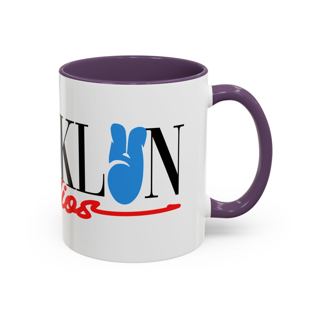 Accent Coffee Mug —Afrooklyn Studios Logo Pink-Accent Ceramic Coffee Mug (11oz/15oz)