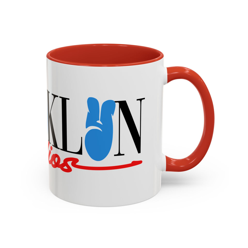 Accent Coffee Mug —Afrooklyn Studios Logo Pink-Accent Ceramic Coffee Mug (11oz/15oz)