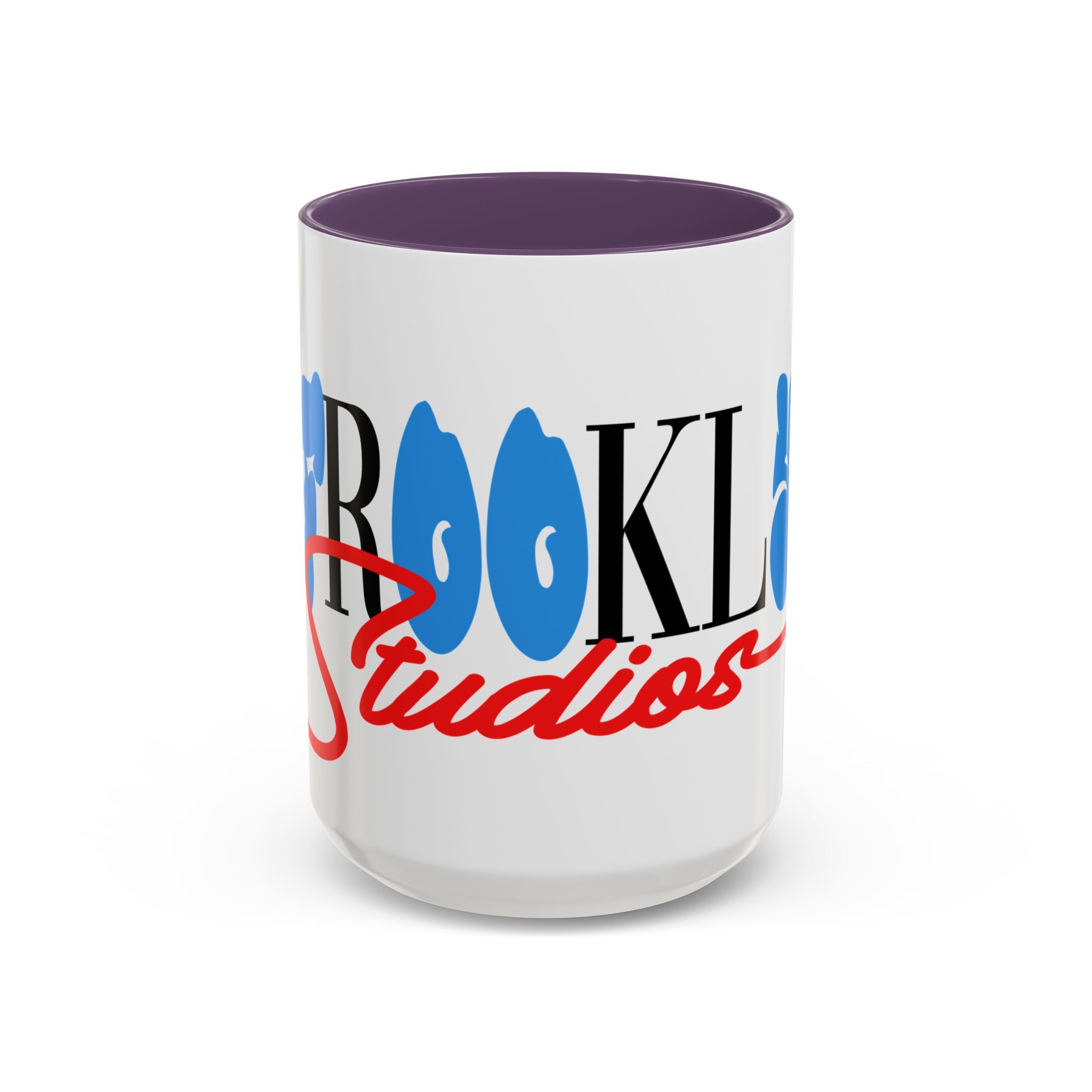 Accent Coffee Mug —Afrooklyn Studios Logo Pink-Accent Ceramic Coffee Mug (11oz/15oz)