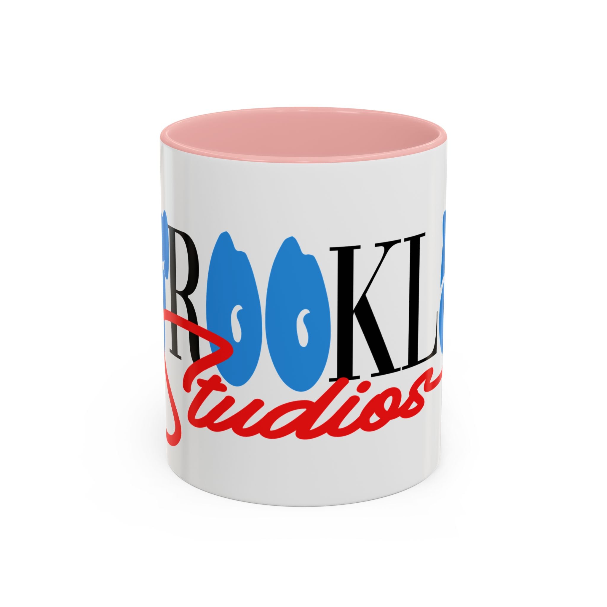 Accent Coffee Mug —Afrooklyn Studios Logo Pink-Accent Ceramic Coffee Mug (11oz/15oz)
