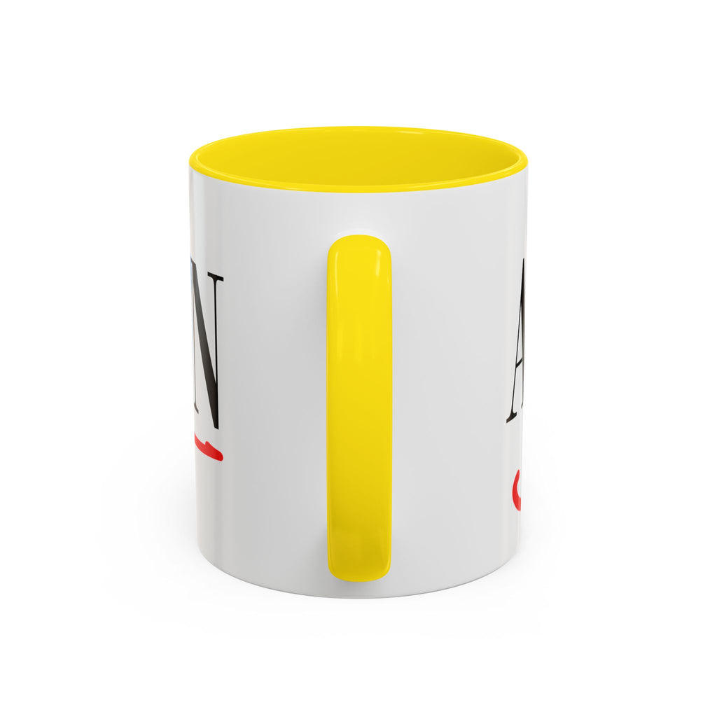 Accent Coffee Mug —Afrooklyn Studios Logo Pink-Accent Ceramic Coffee Mug (11oz/15oz)