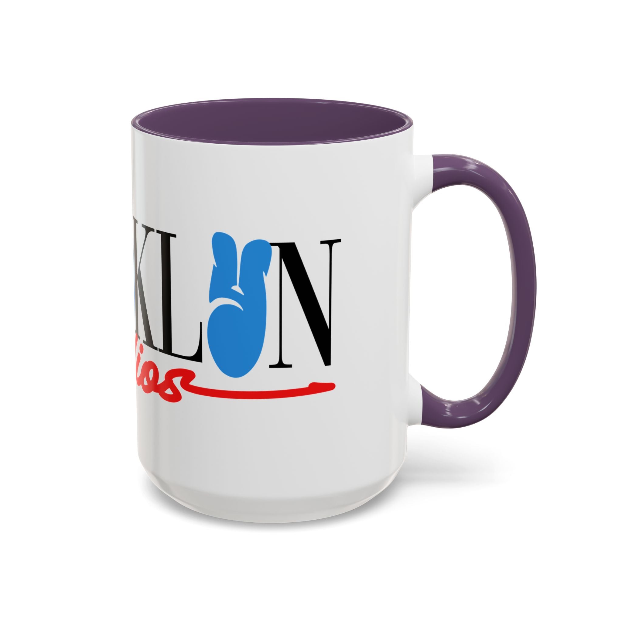 Accent Coffee Mug —Afrooklyn Studios Logo Pink-Accent Ceramic Coffee Mug (11oz/15oz)