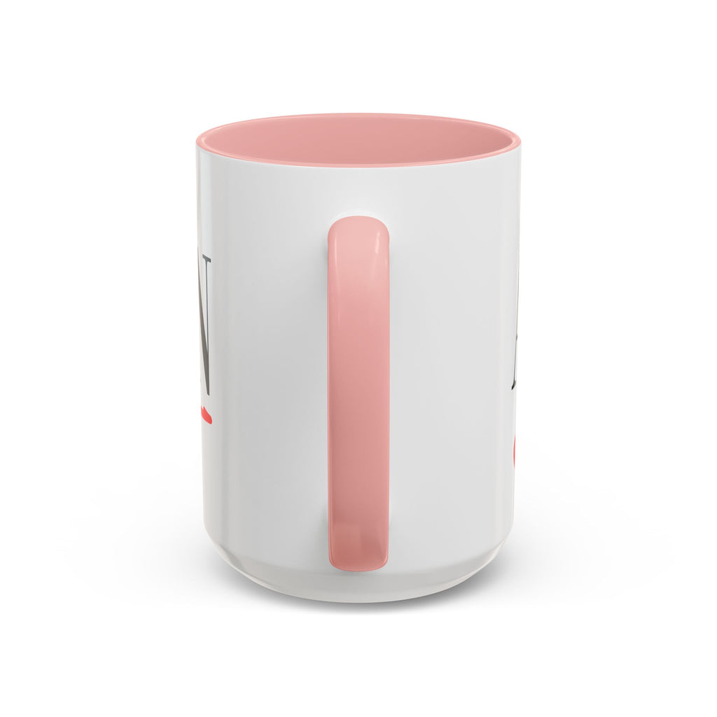 Accent Coffee Mug —Afrooklyn Studios Logo Pink-Accent Ceramic Coffee Mug (11oz/15oz)