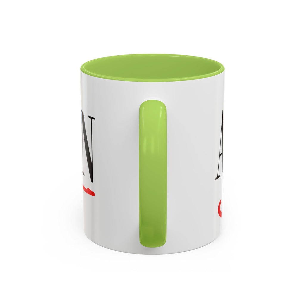 Accent Coffee Mug —Afrooklyn Studios Logo Pink-Accent Ceramic Coffee Mug (11oz/15oz)