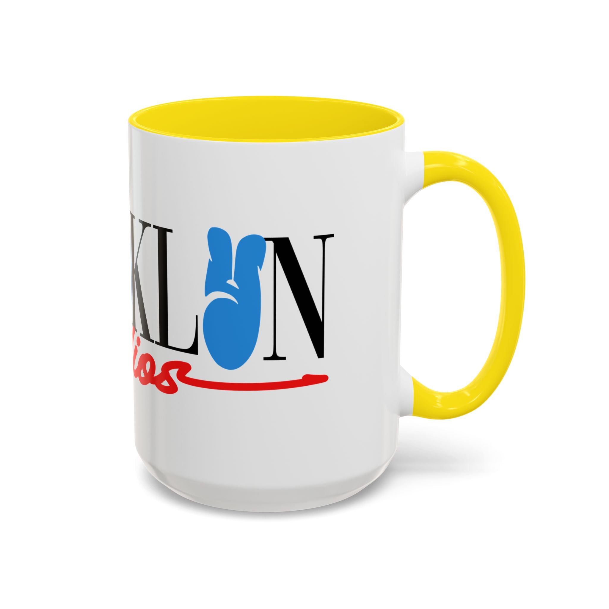 Accent Coffee Mug —Afrooklyn Studios Logo Pink-Accent Ceramic Coffee Mug (11oz/15oz)