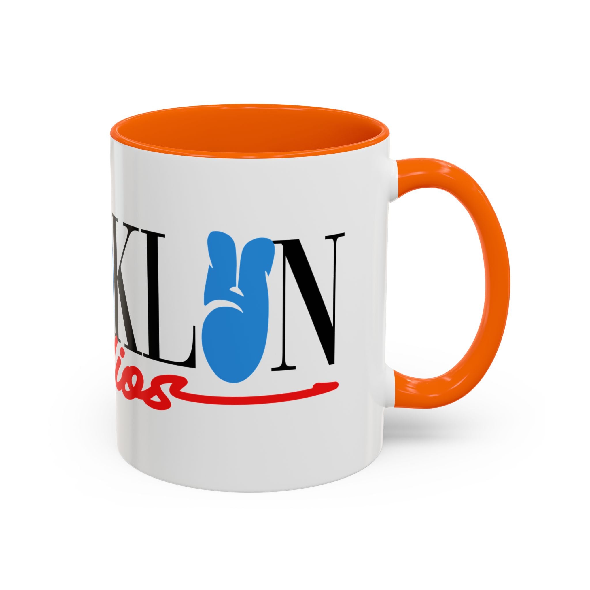 Accent Coffee Mug —Afrooklyn Studios Logo Pink-Accent Ceramic Coffee Mug (11oz/15oz)