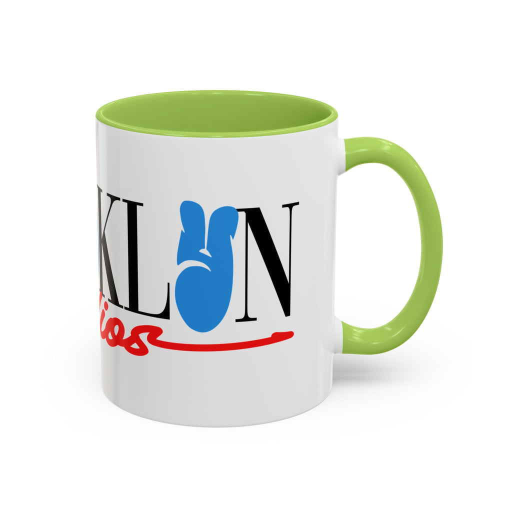 Accent Coffee Mug —Afrooklyn Studios Logo Pink-Accent Ceramic Coffee Mug (11oz/15oz)