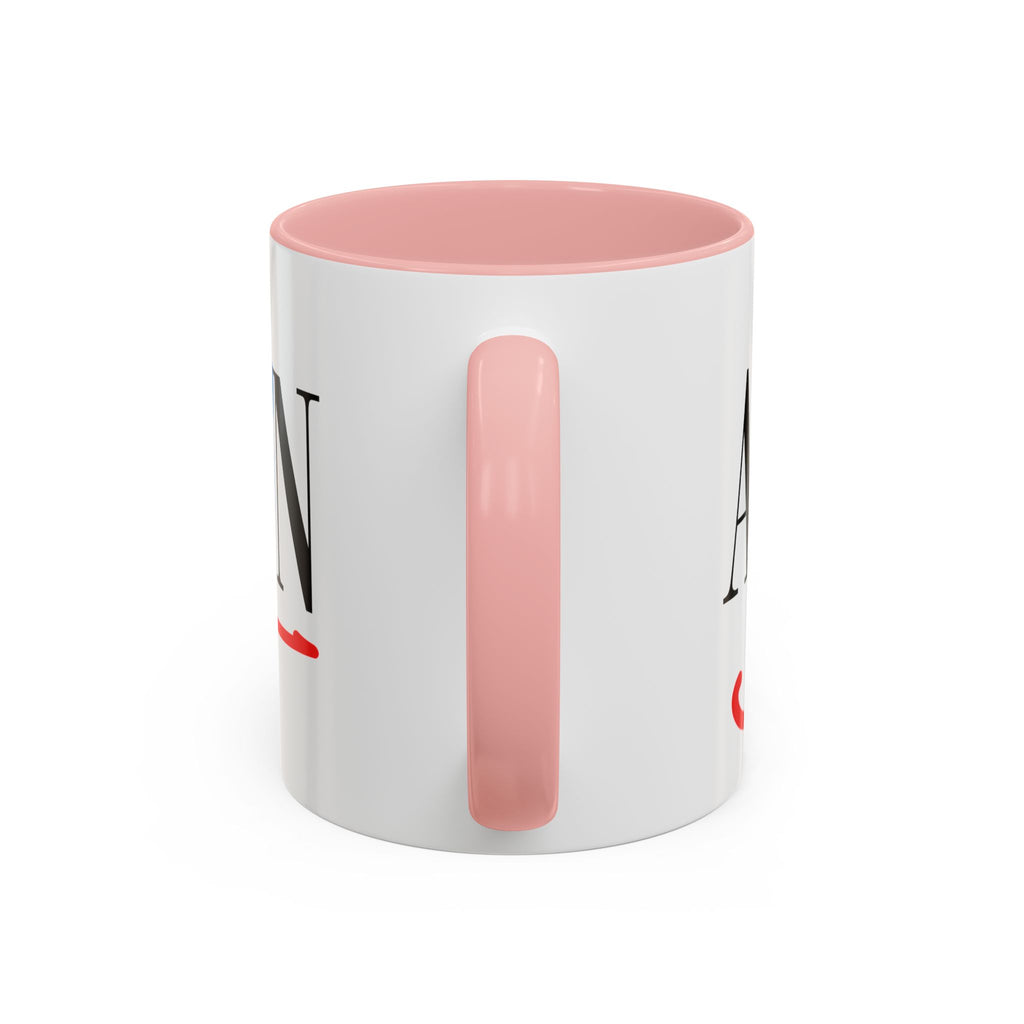 Accent Coffee Mug —Afrooklyn Studios Logo Pink-Accent Ceramic Coffee Mug (11oz/15oz)