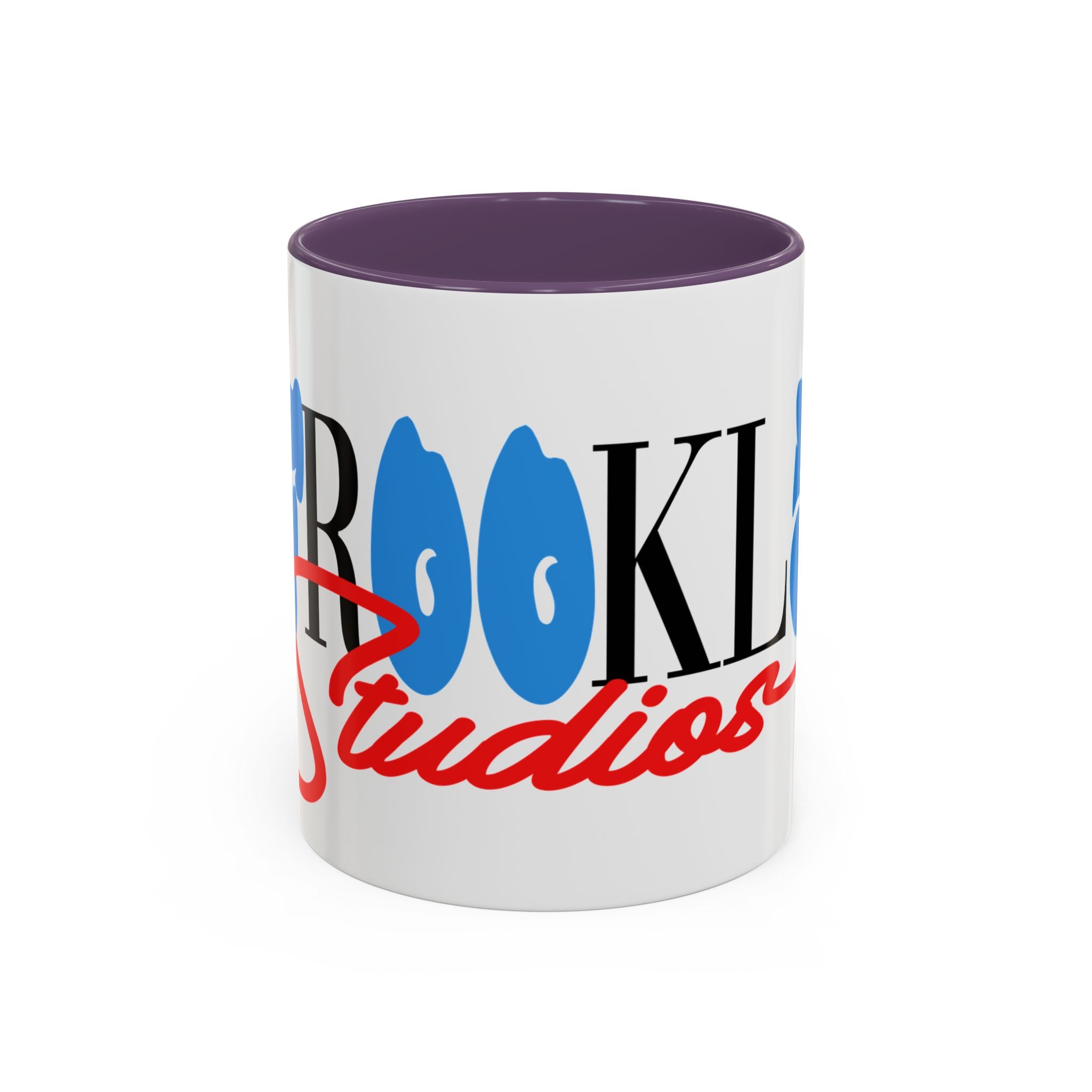 Accent Coffee Mug —Afrooklyn Studios Logo Pink-Accent Ceramic Coffee Mug (11oz/15oz)